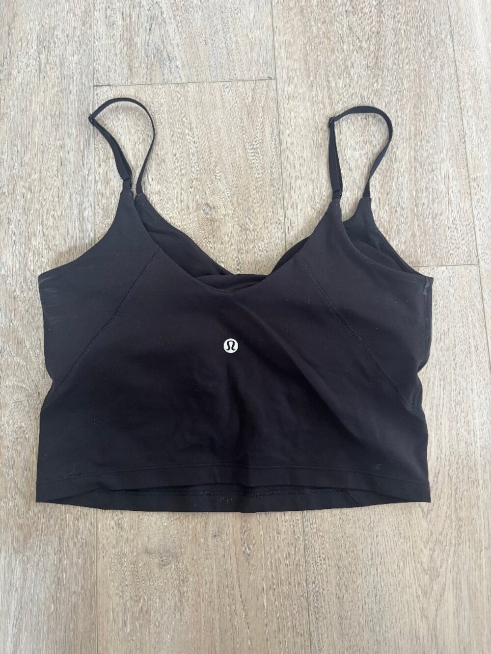 Lululemon Align Cropped Cami Tank Top Black Size 8 - Picture 2 of 3